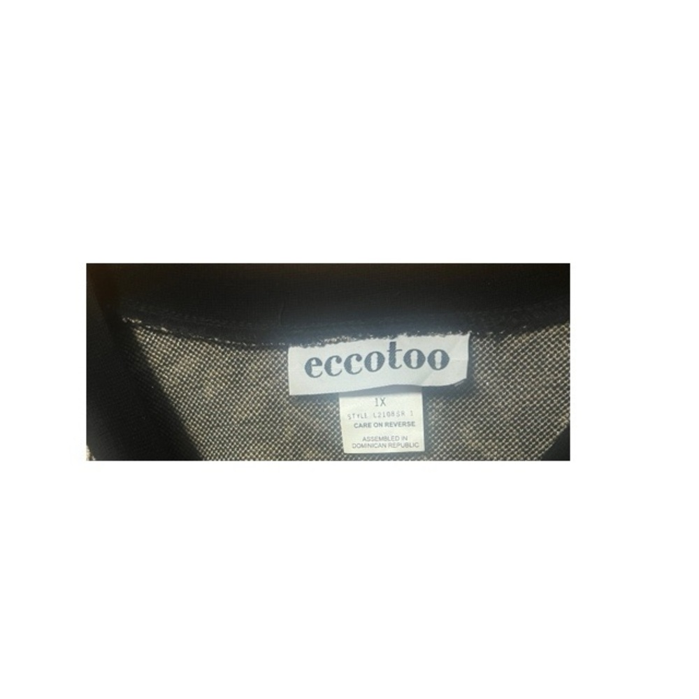 Eccotoo Vintage Metallic Leaf Print Cardigan Sweater - Picture 5 of 6